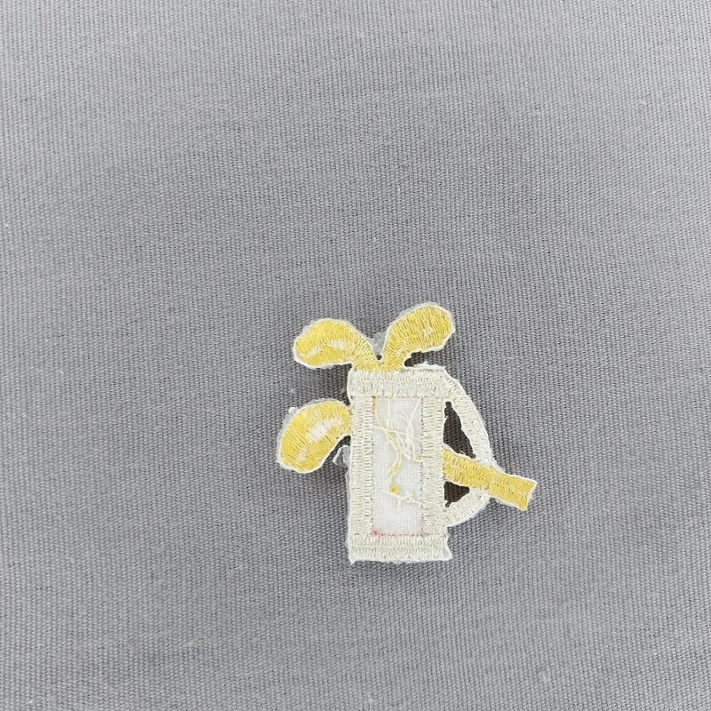 Unbranded Gold Silver Metallic Thread Golf Bag 1 1/4" Iron-On