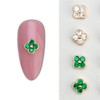 Jewelry Lucky Mini Clover Emerald Nail Parts / 주얼리 럭키 미니크로버 에메랄드 네일파츠