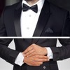 White Silver Tuxedo Studs and Cufflinks Set, Mens Cufflinks and