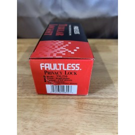 Faultless Tubular Bright Barss Universal L or R Privacy Door Knob Model: T3710