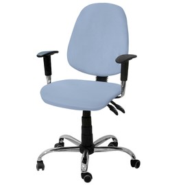 YOKOU Office Chair Covers Stretchable, Light Blue Elastic Removable Rotating Desk Chair Slipcovers Computer Chair Seat & Back Cover Set