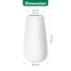 D'vine Dev 12 Inch Ivory Elegant Oval Ceramic Vase for