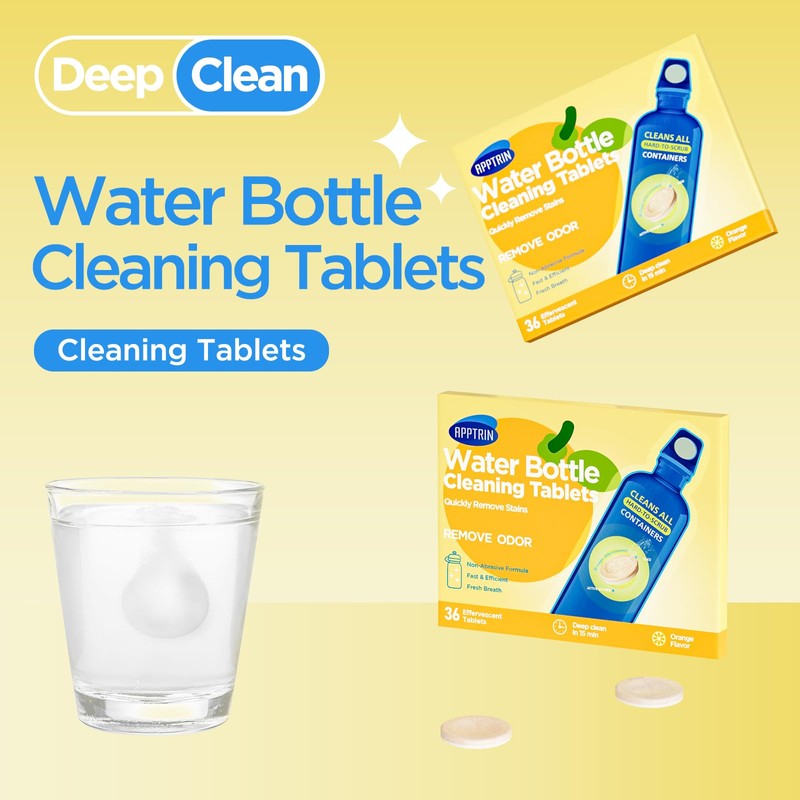 apptrin Water Bottle Cleaning Tablets, 36 Pack Bottle Clean Tablet