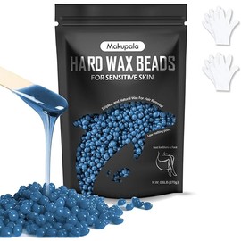Hard Wax Beads for Sensitive Skin, 272g Unscented Waxing Beads at Home for Brazilian Waxing Women Men, Professional Wax Beans Hair Removal for Body, Bikini, Legs, Facial, Easy Use, Blue