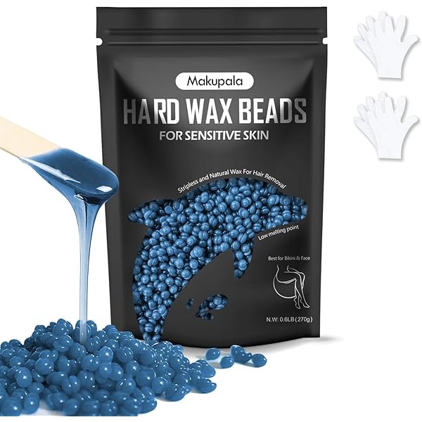 Hard Wax Beads for Sensitive Skin, 272g Unscented Waxing Beads