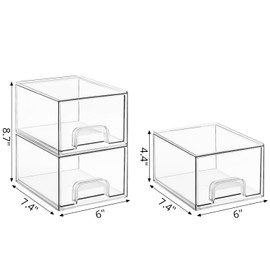 VOTLEVT Stackable Dryer Sheet Holder and Laundry Pods Container Set, Clear Dryer Sheet Dispenser and Laundry Pods Box Set, Dishwasher Pods Holder, Laundry Room Organization and Storage