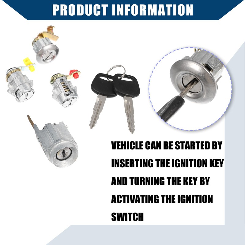 Hihaha No.69058-60041 / Door Lock Cylinder with Key for Toyota