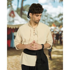 7pcs Pirate Costume Accessories for Women Men Pirate Head Scarf Pirate Sash Belt Eye Patch Necklace Accessories Black