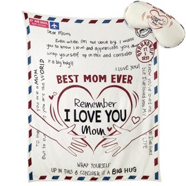 mom Blanket and Eye mask Best mom Ever Gifts，mom Birthday Gifts Mothers Day from Son and Daughter, Birthday Gift，Gifts for mom Unique。A Soft and Comfortable Blanket 50" x60"