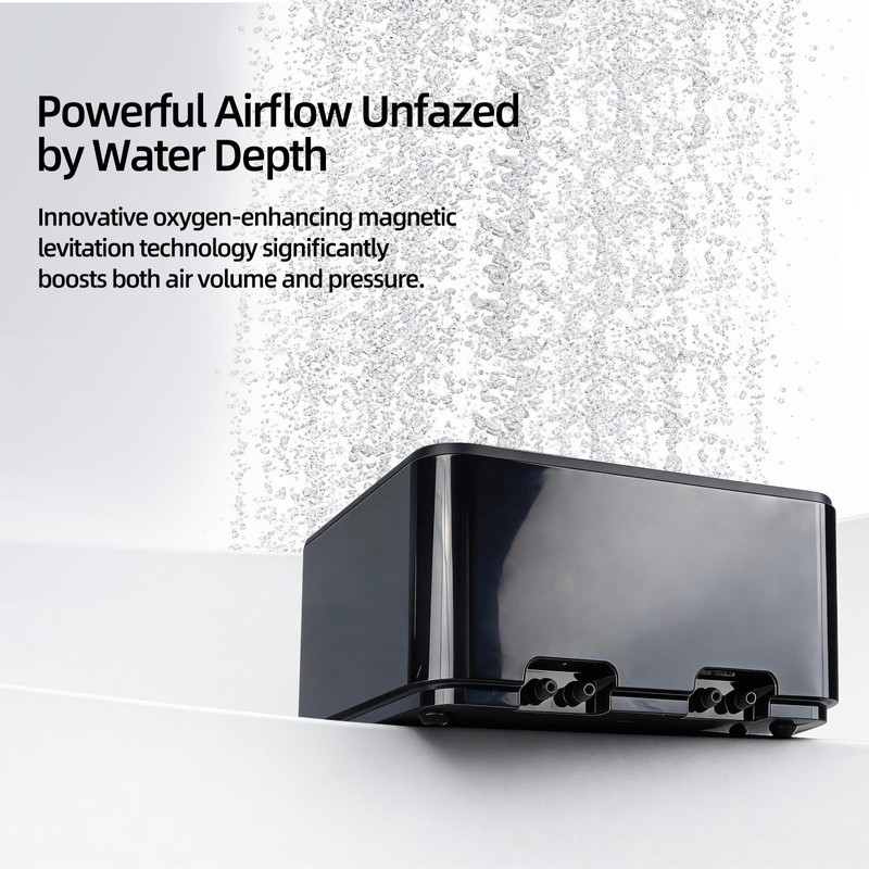 UPETTOOLS Aquarium Air Pump 10W – Ultra-Quiet Fish Tank Air
