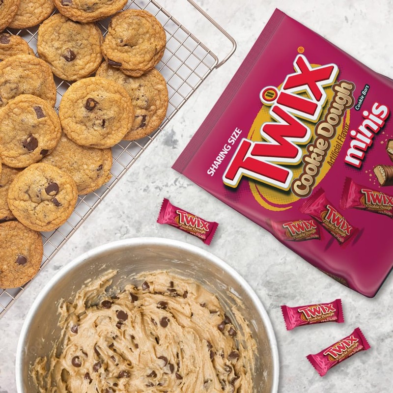 TWIX Minis Cookie Dough Milk Chocolate Bars, Sharing Size, 7.7