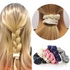 7 Pcs Shiny Metallic Cheer Dance Gold Lurex Hair Scrunchies