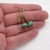 Handmade Boho Blue Green Rustic Earrings