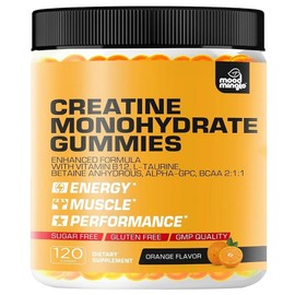 Mood Mingle Creatine Monohydrate 5000mg Orange Flavored Gummies 120 Tablets, Mood Mingle Creatine Monohydrate 5000, 1 Piece / Mood Mingle 크레아틴 모노하이드레이트 5000mg 오렌지맛 구미 120정, Mood Mingle 크레아틴 모노하이드레이트 5000, 1개