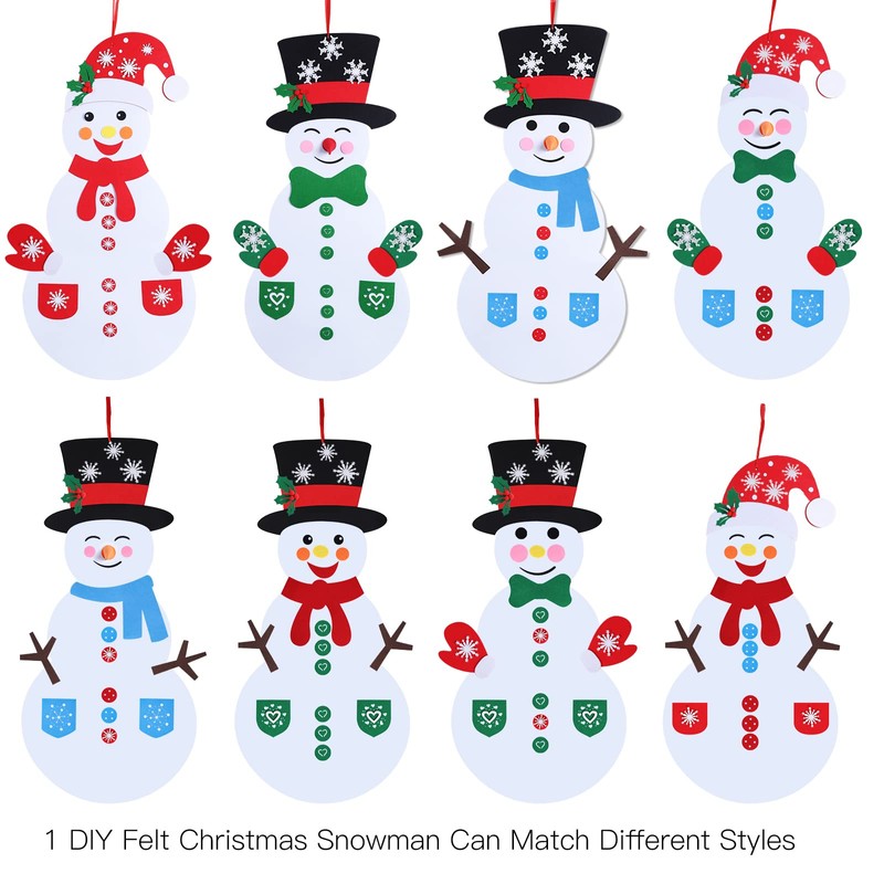 Max Fun Diy Felt Christmas Snowman Games Set with 58Pcs