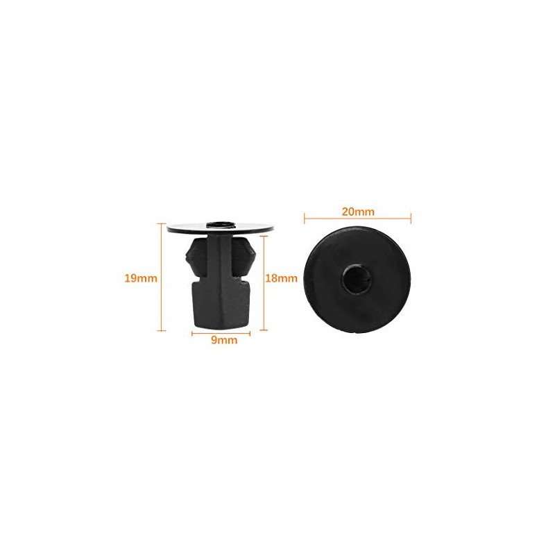 sourcing map Plastic Rivet Mudguard Clips 90189-06013 Pack of 40