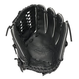 GRXASPLN55 Adult General Baseball Glove, 11.75 inches, For Soft Baseball (Japanese-style Rubber Ball Baseball), All Around, Black, Right Throw, Mitt