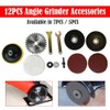 12 Pack Angle Grinder Accessories, Hand Drill Arbor Mandrel Adapter