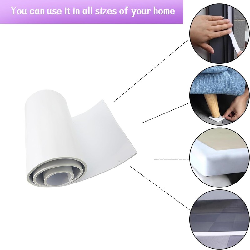 Qiveno Closed Cell Neoprene Foam Rubber Sheet with Adhesive -
