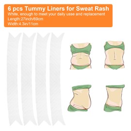 HENGBIRD Pack of 10 Abdominal Pads Sweat White Oversized Abdominal Pads for Abdominal Pads Sweat Rash Plus Size Cotton Under Belly Sweat Pads Belly Band for Women Men XXL