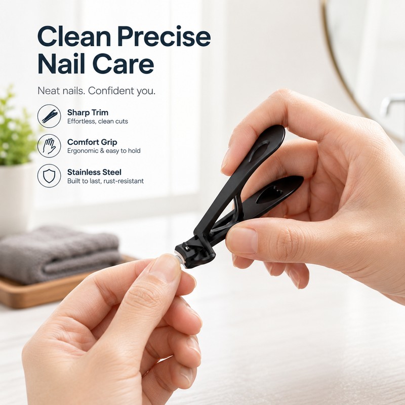 Stainless Steel Nail Clipper for Thick Fingernails & Toenails –