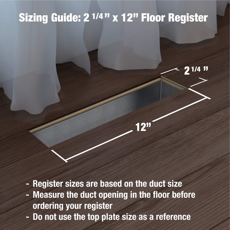 Imperial RG1449 Louvered Plastic Floor Register, 2.25x12 Inch, White