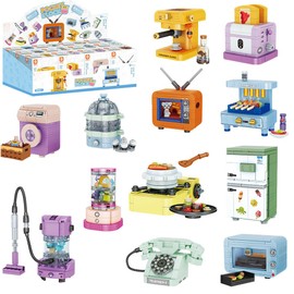 Ulanlan Girls Building Set, 6PCS Mini Electric Appliances Building Blocks Toy for Kids Age 6+, STEM Building Blocks Toy, Classroom Prizes, Birthday Gifts for Girls 654 Pieces