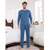 Litherday Men's Pyjamas Sets Long-Sleeve Cotton Pjs Set 2 Piece
