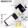 TAILONZ PNEUMATIC 1/2"NPT Solenoid Valve 4V410-15 DC12V Single Coil Pilot-Operated