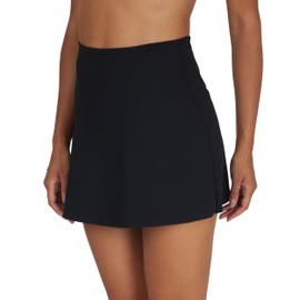 90 Degree by Reflex Tennis Skorts High Waisted Pickleball Skirts with Inner Shorts and Pockets for Women - Black Lux - Large