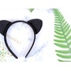 Bonnie Z. Leonardo Velvet Cat Ears Headband Black Padded Cat
