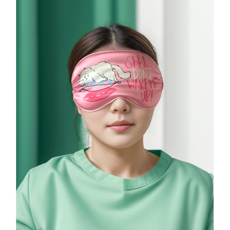 ANTI BASIC Funny Silk Sleep Masks with Adjustable Strap, Comfortable