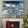Renditions Gallery Warm Winter Wonderland Wall Art, Snowy Pastoral Scene,