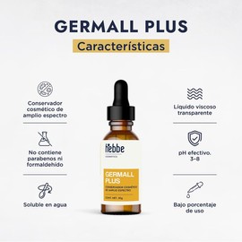 HEBBE Germall Plus 30 g | Conservador Cosmético Amplio Espectro | Soluble En Agua | pH 3-8 | Bajo Porcentaje De Uso