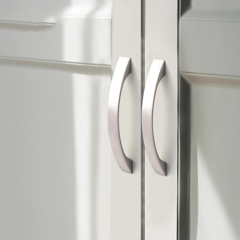 SYZOW 6 Pack Brushed Nickel Cabinet Handles Stainless Steel Kitchen