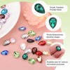 MECCANIXITY 100Pcs 10 x 14 mm Teardrop Rhinestones Acrylic Pointed