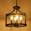 WBinDX 4-Light Farmhouse Chandelier, Modern Hanging Pendant Lighting, Convertible Semi