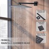 SaniteModar Black Shower Head System 8 Inch Square Rainfall Shower