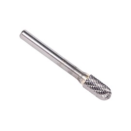 Drill America SC-5 Carbide Burr/Rotary File Cylindrical Radius-End Double Cut for Die Grinder 1/2" Dia. x 1" Cut Length with 1/4" Shank and 2-3/4" Overall Length, DUL Series