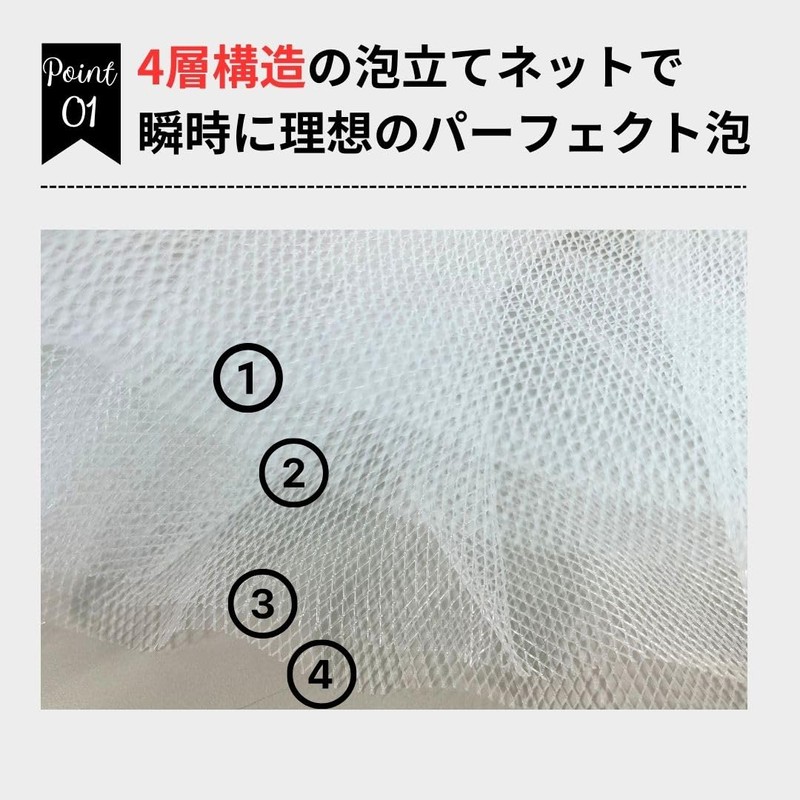 Satochika Premium 4-Layer Foam Net, Made in Japan, Whisking Net,
