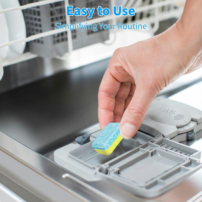 Dishwasher Cleaner and Deodorizer Tablets - 24 Pack Powerful Descaling