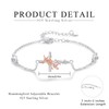 Aututer blue bracelet (A01-White gold-Cross Hummingbird, Hummingbird)