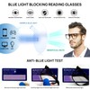 OCCI CHIARI Bifocal Blue Light Glasses 2.5 Mens Large Blue