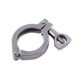 Joint Bolt Clamp, Downpipe Clamp, 1.5"/2" Tri-Clamp, OD1.5" Sanitary Tri-Clamp Sanitary Fittings, Stainless Steel Tri-Clover Clamp Flange with Wing Nut for House Gas Pipe, Water Pipe, Tank