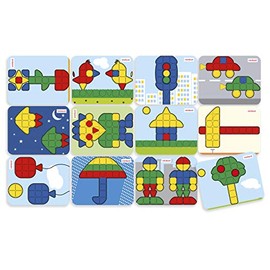 Miniland Miniland95076 Pack 12 Models for Giantpegs, Multi-Color