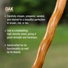 Brazos Handcrafted Wood Walking Stick, Twisted Oak, Hitchhiker Style Handle,