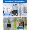 LUNEKUCK 2 Pcs Long Shackle Heavy Duty Combination Padlocks Outdoor
