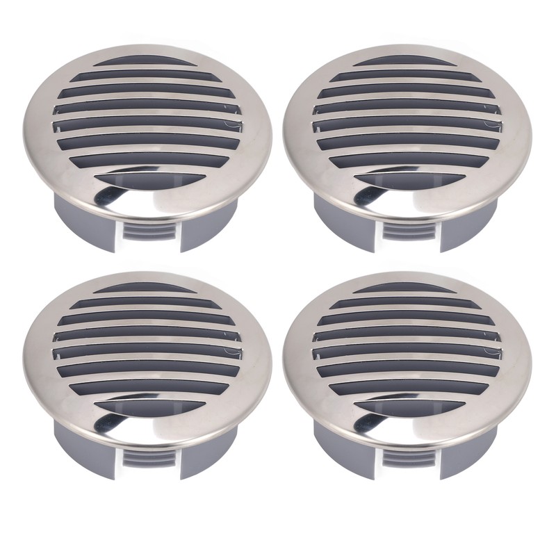 4pcs Stainless Steel Air Vents Louvered Grille Cover Vent Hood
