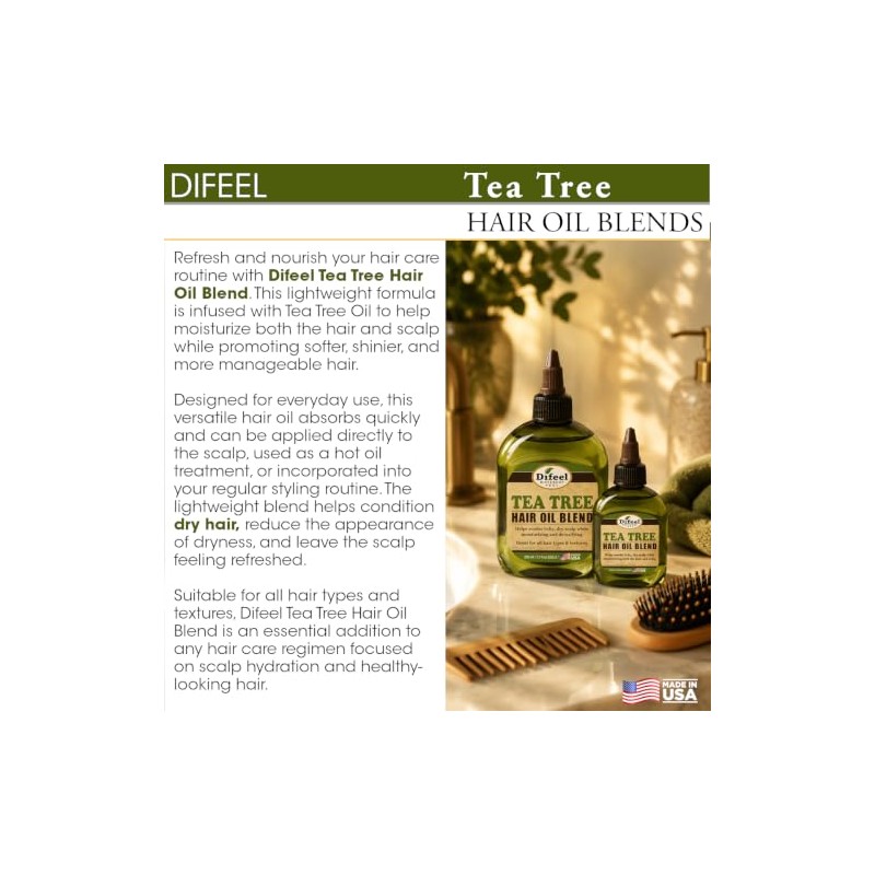 Difeel Aceite de cabello natural premium - Aceite de árbol