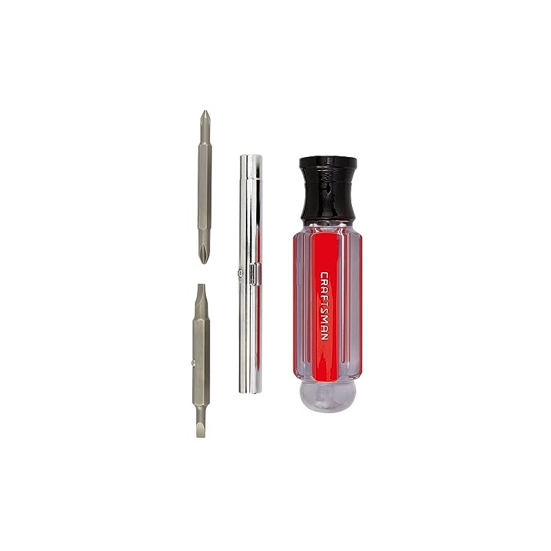 CRAFTSMAN Screwdriver Multi-Bit Set, 6 in 1, Acetate Handle (CMHT66052)